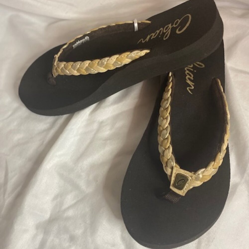 Cobain Women's Heavenly White Braided Sandals Flip Flop NEW Size 7 - Picture 6 of 7